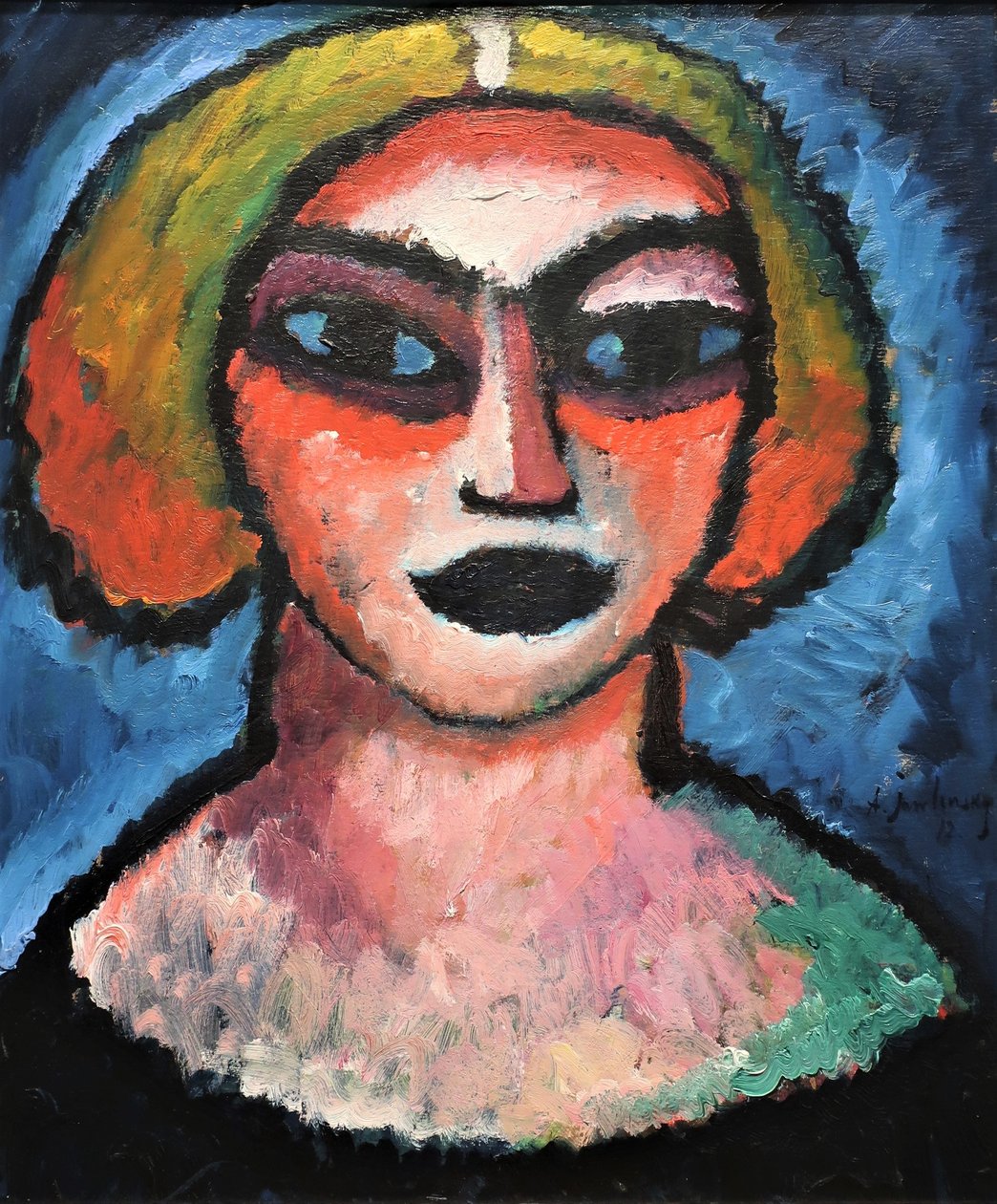 1912 Jawlensky kvindehoved af Alexej von Jawlensky