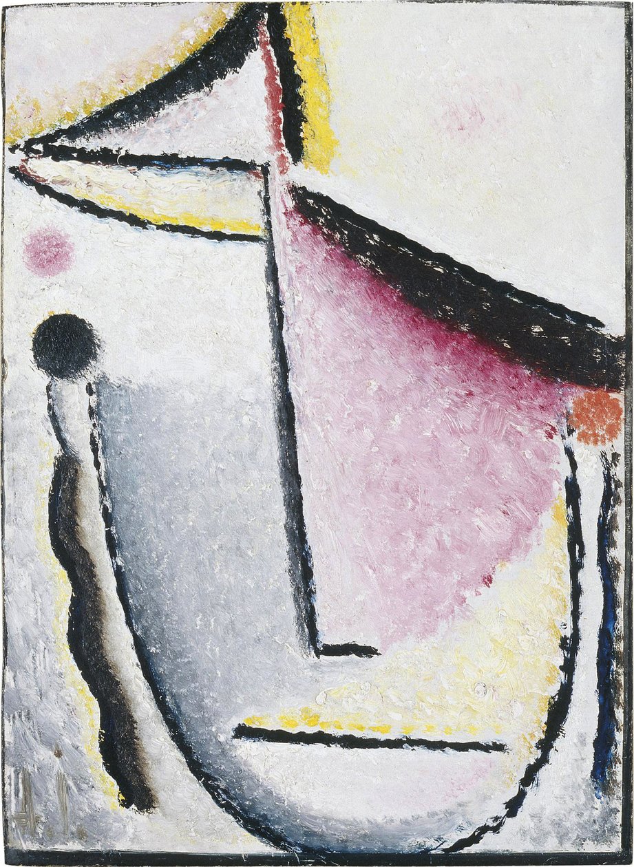 Abstrakt hoved: eftertænksomt, 1929-1930 af Alexej von Jawlensky