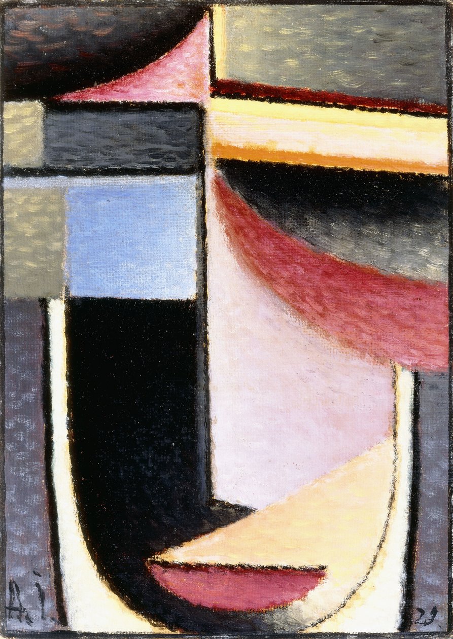 Abstrakt hoved: Kalken passerede mig, 1929 af Alexej von Jawlensky