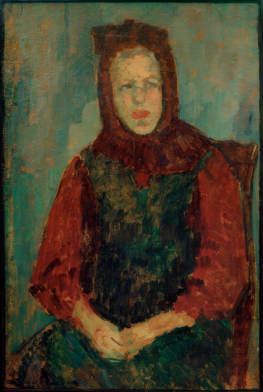 Bondepige med motorhjelm af Alexej von Jawlensky