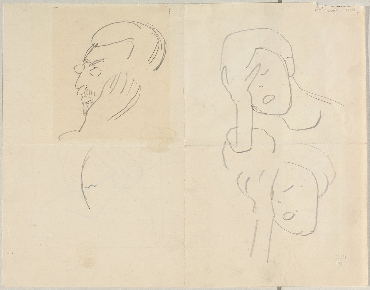 Bildnisskizze Kandinsky af Alexej von Jawlensky