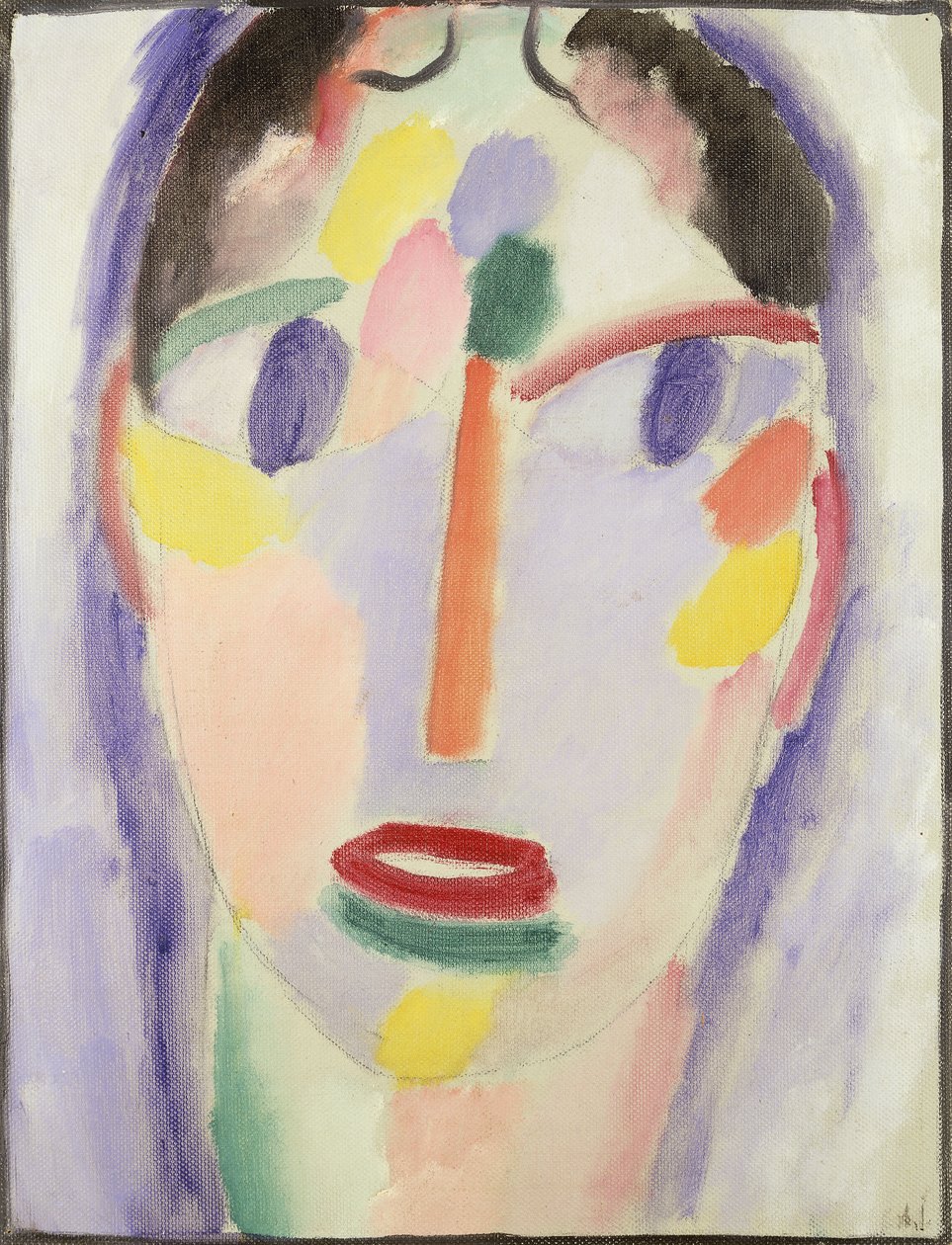 blåt hoved; Kopf In Blau, 1918 af Alexej von Jawlensky