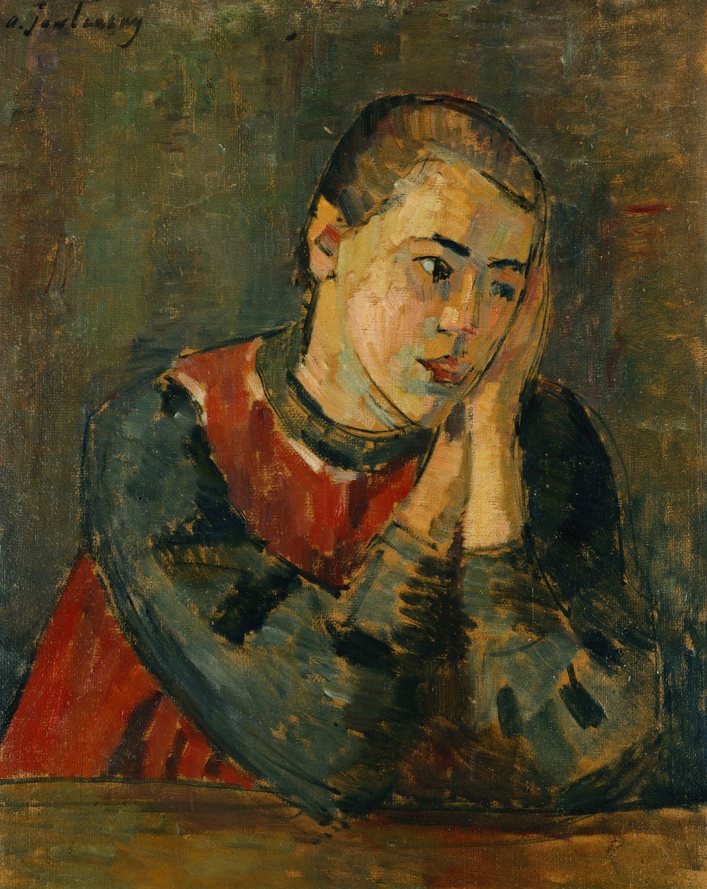 barn med trimmet hoved; Barn med afskåret hoved, 1906 af Alexej von Jawlensky