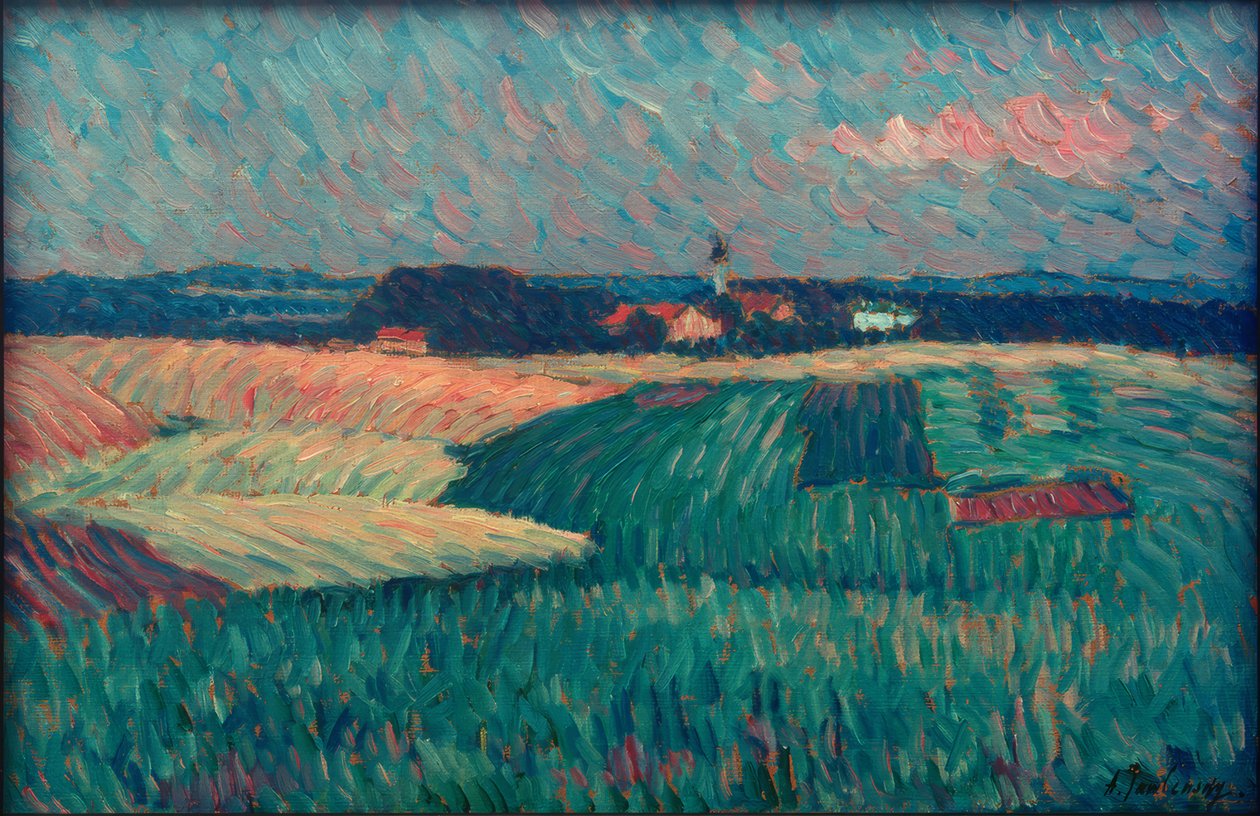 Landsby i Bayern (Wasserburg / Kirch – Eisselfing) af Alexej von Jawlensky