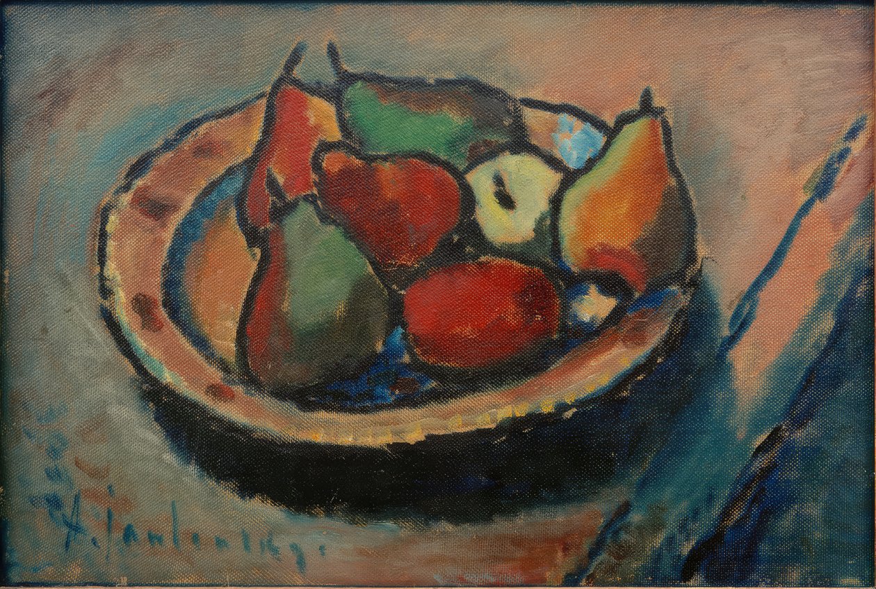 Stilleben med frugt af Alexej von Jawlensky