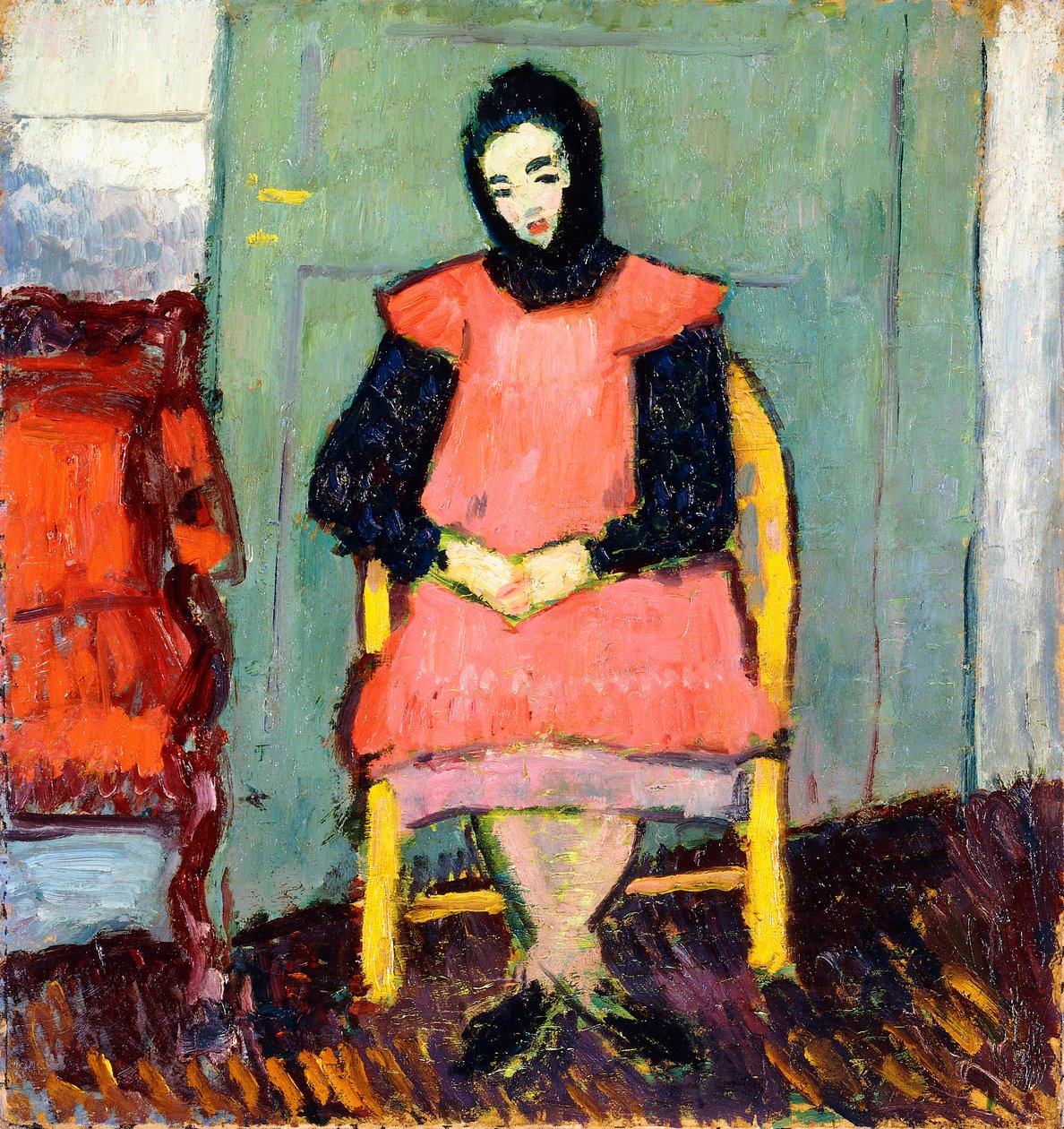 Pige i gul stol, 1906-07 af Alexej von Jawlensky