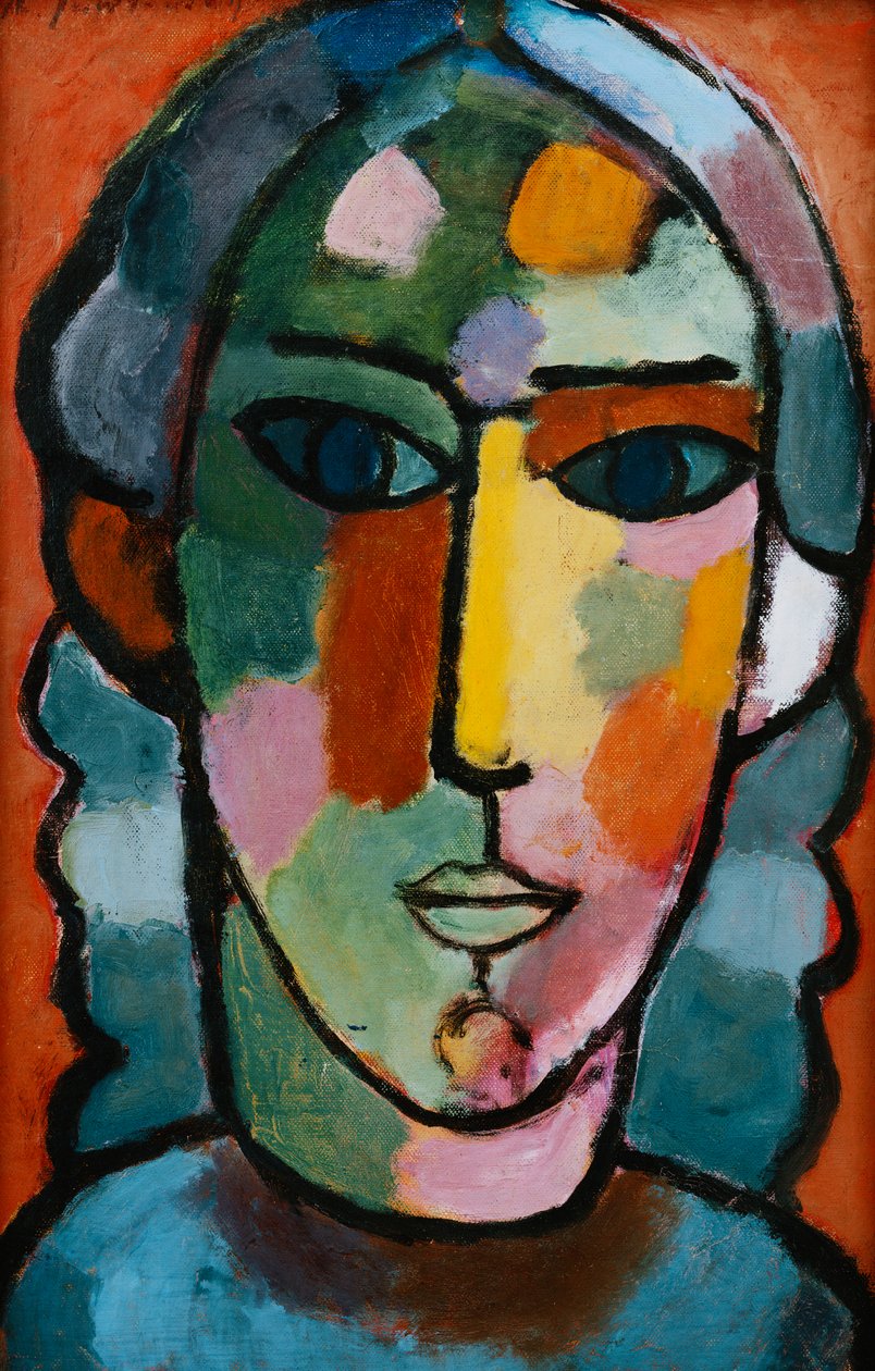 Head of Girl; Madchenkopf, ca. 1915-16 af Alexej von Jawlensky