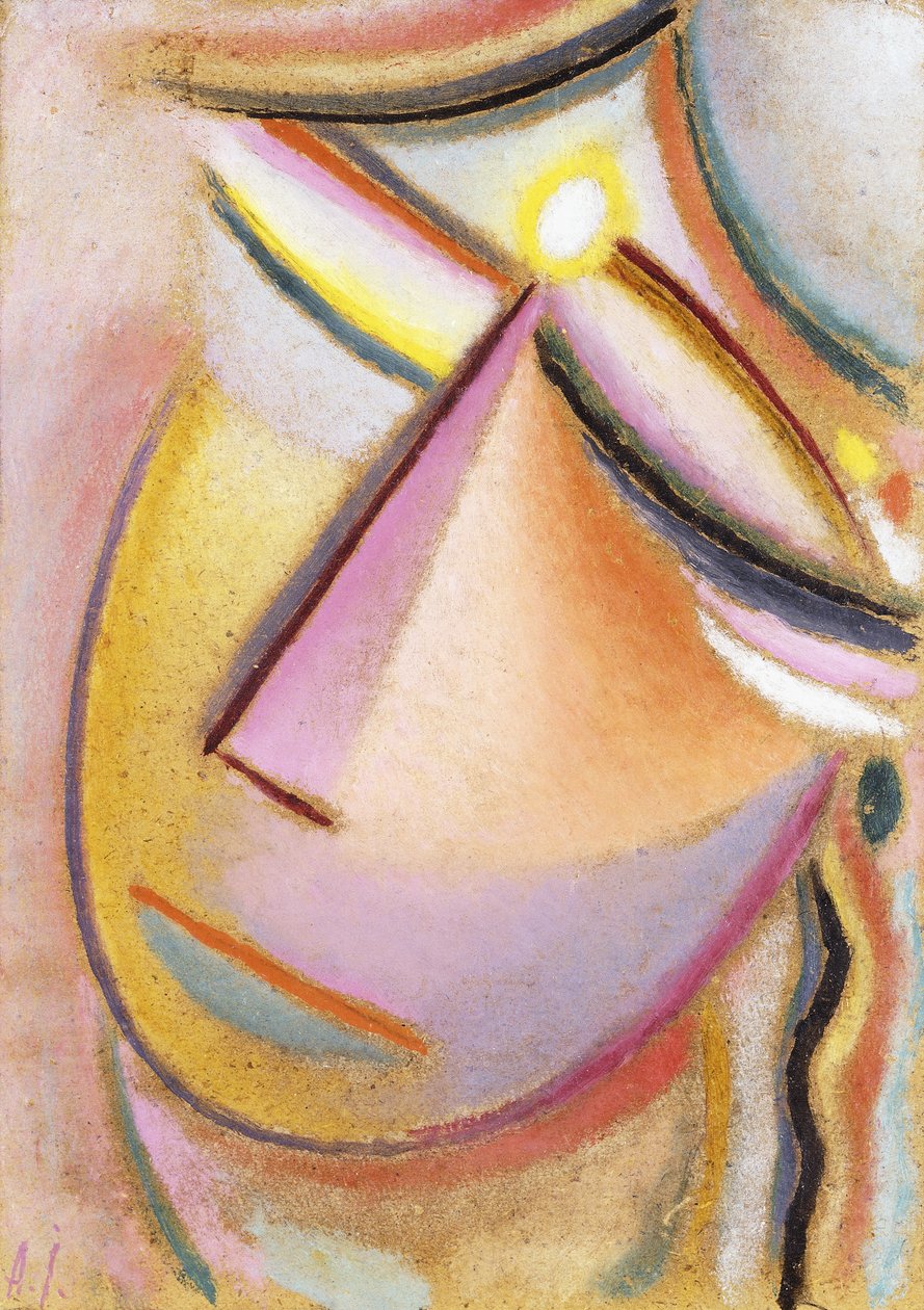 Frelserens ansigt: Tilting Head, 1923 af Alexej von Jawlensky