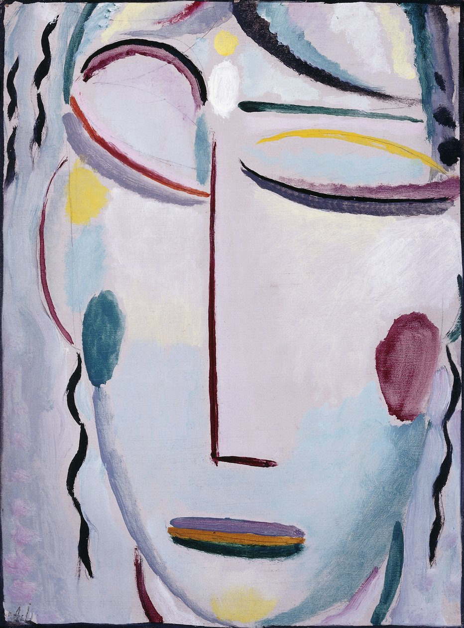Frelserens ansigt: opstandelsen eller det nye liv II; Frelserens ansigt: opstandelse eller det nye liv II, 1918 af Alexej von Jawlensky