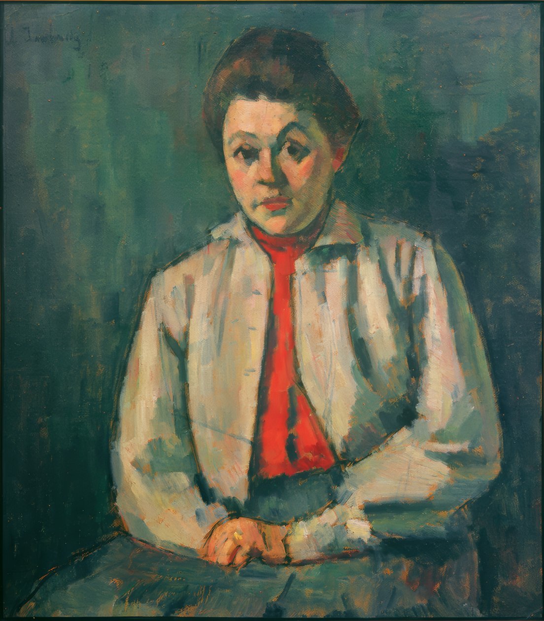 Helene med rød vest af Alexej von Jawlensky