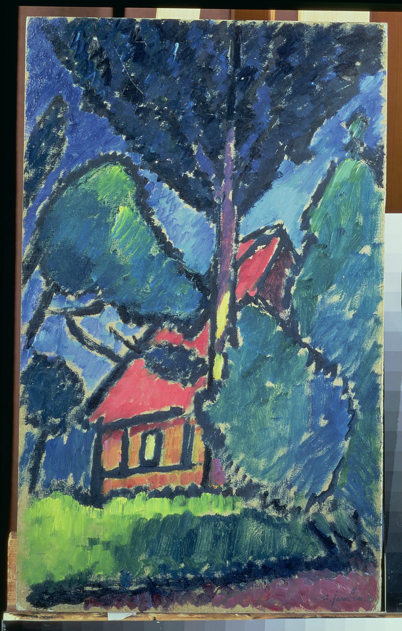 Landskab, ca. 1910 (olie på pap) af Alexej von Jawlensky