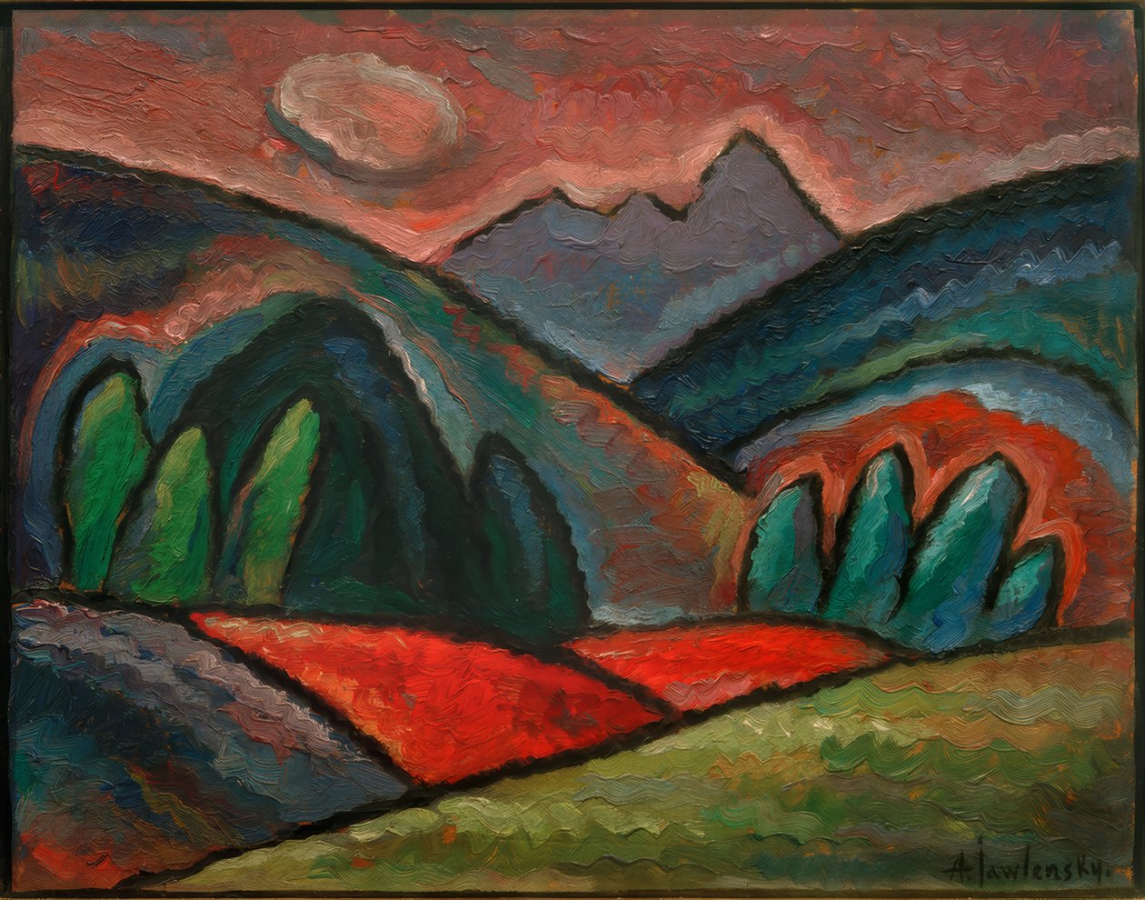 Landskab nær Oberstdorf af Alexej von Jawlensky