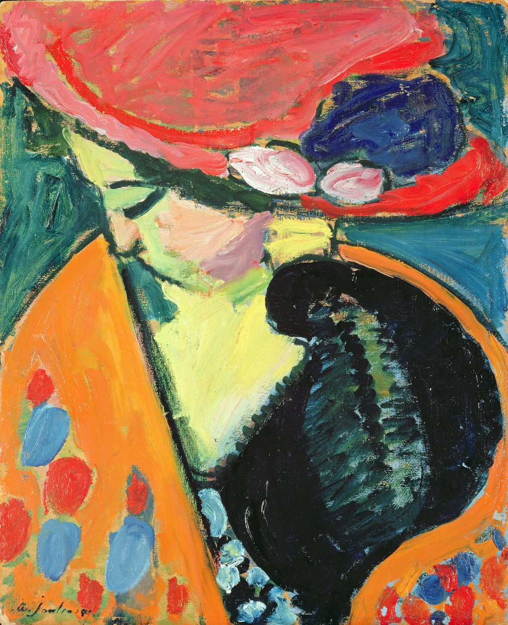 Sænket Hoved, 1909 af Alexej von Jawlensky