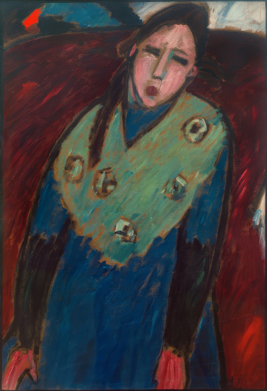 Pige med grøn stole af Alexej von Jawlensky