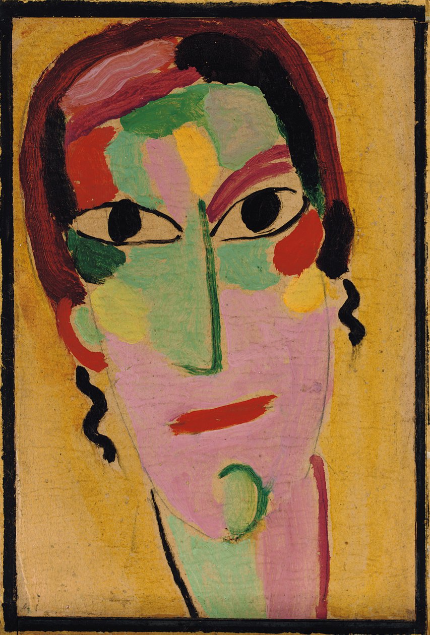 Mystical Head: Completely Awake, ca. 1917 af Alexej von Jawlensky
