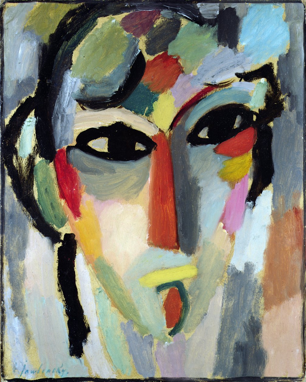 Mystical Head, ca. 1918 (olie på panel) af Alexej von Jawlensky
