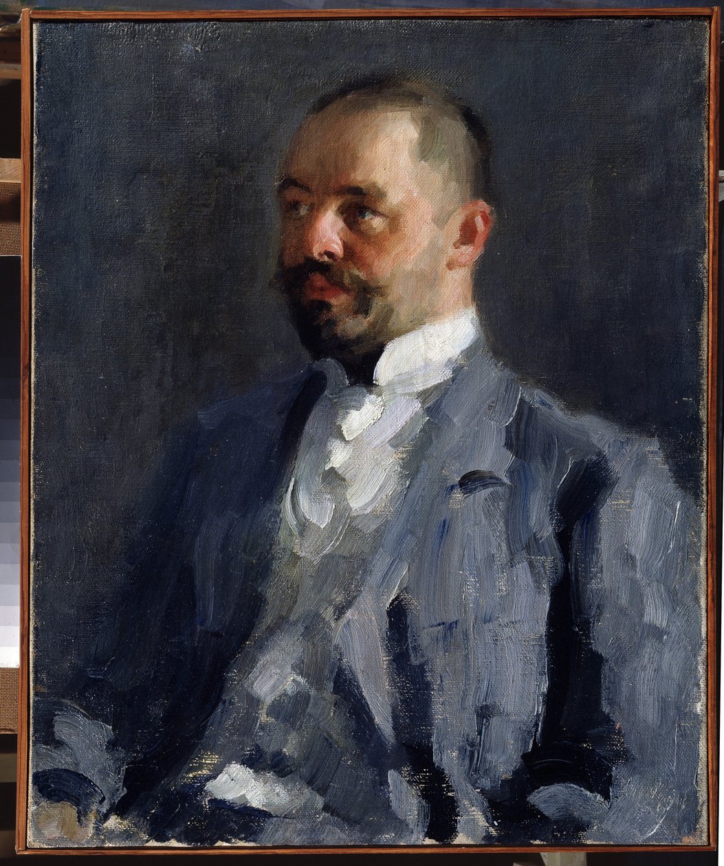 ""Portræt af Dmitri (Dimitri) kunstnerens bror"" Maleri af Alexei von Javlensky (Alexi von Jawlensky, Alexej von Javlenski) (1864-1941) ca. 1898 Regional M. Vrubel Art Museum, Omsk af Alexej von Jawlensky