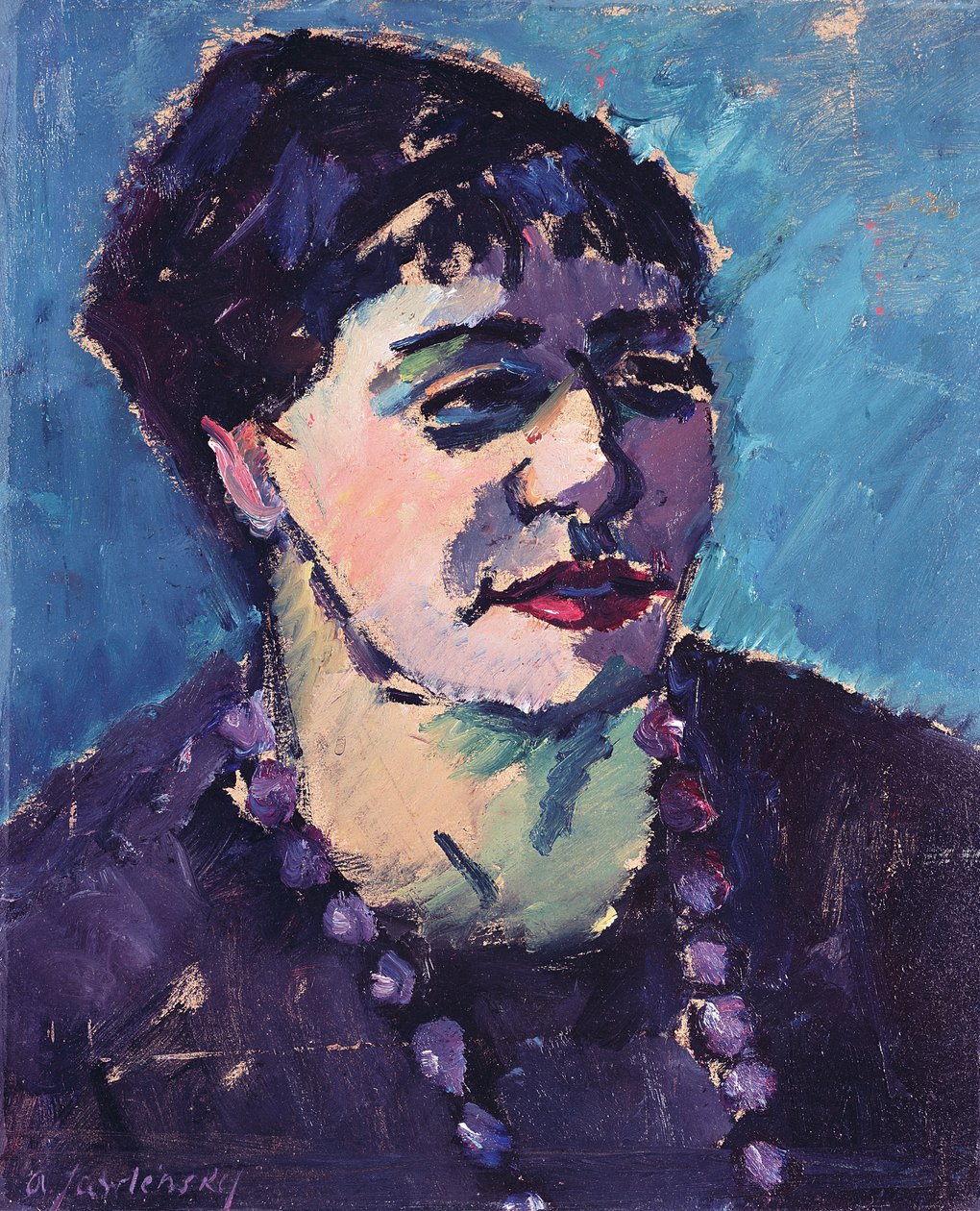 Portræt af fru Epstein (olie på pap) af Alexej von Jawlensky