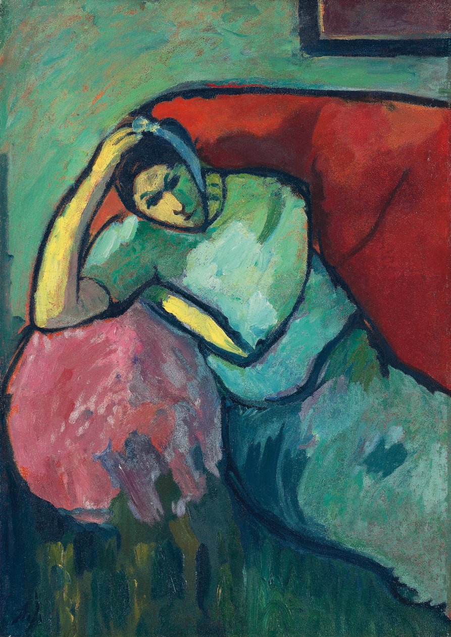 Siddende kvinde, 1909 af Alexej von Jawlensky