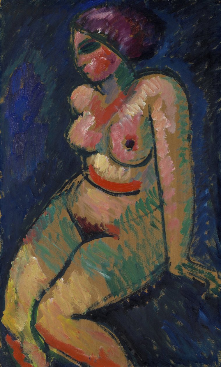 Siddende nøgen kvinde af Alexej von Jawlensky
