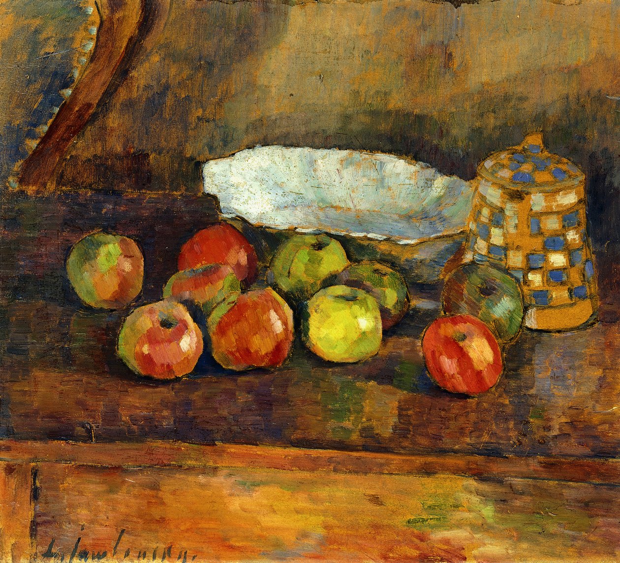 stilleben med æbler; Stilleben med æbler, ca. 1907 af Alexej von Jawlensky