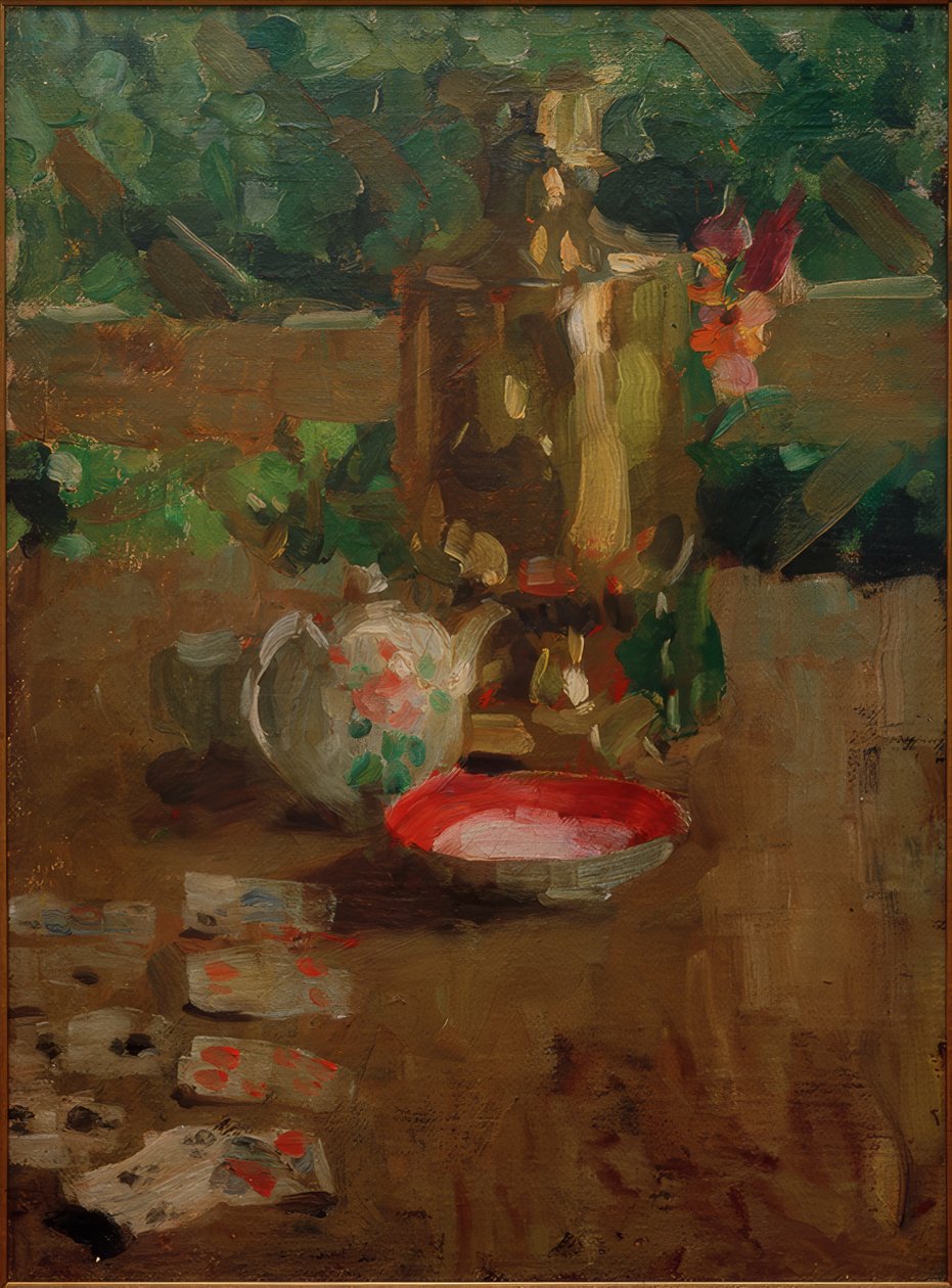Stilleben med en samovar af Alexej von Jawlensky