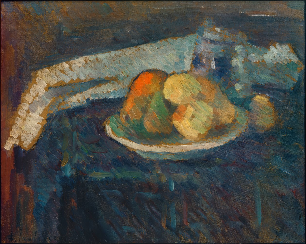 Stilleben med en serviet af Alexej von Jawlensky