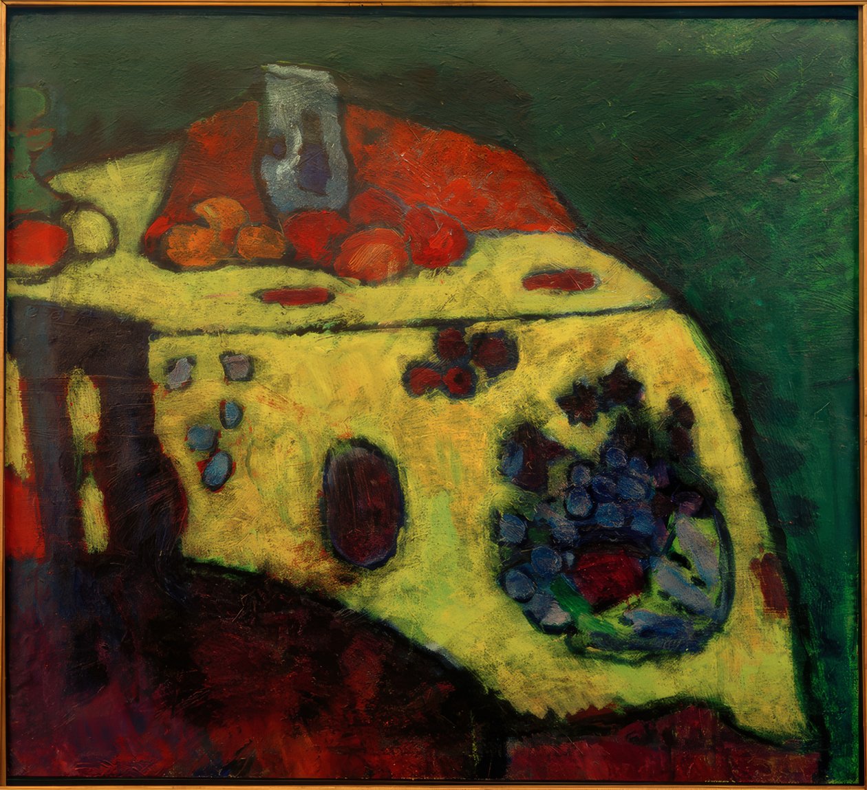 Stilleben med et gult tæppe af Alexej von Jawlensky