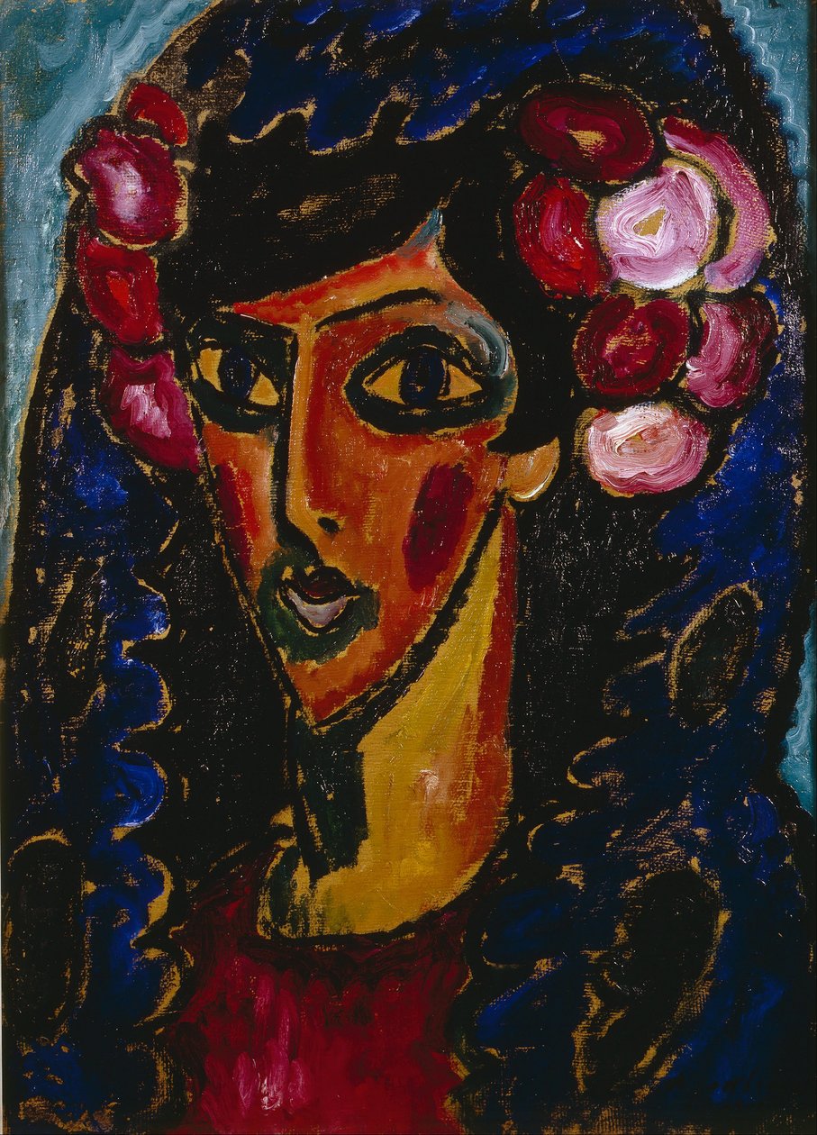 Den blå mantilla af Alexej von Jawlensky