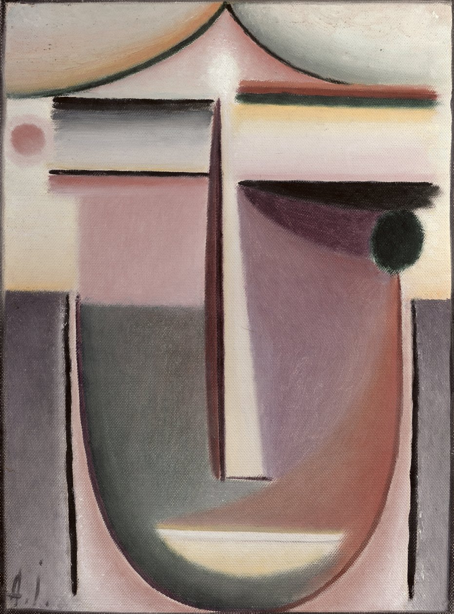 Violet Shadow (olie på pap) af Alexej von Jawlensky