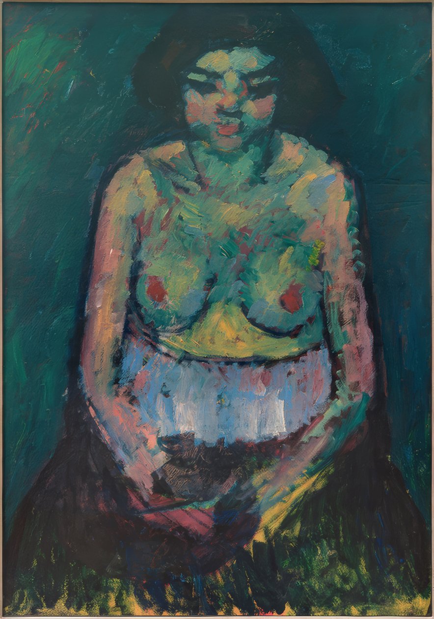 Kvinde semi-nøgen af Alexej von Jawlensky