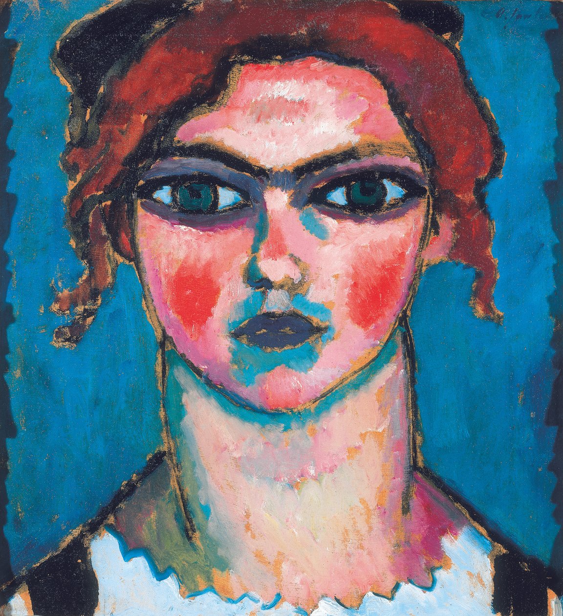 Ung kvinde med grønne øjne, ca. 1910 af Alexej von Jawlensky