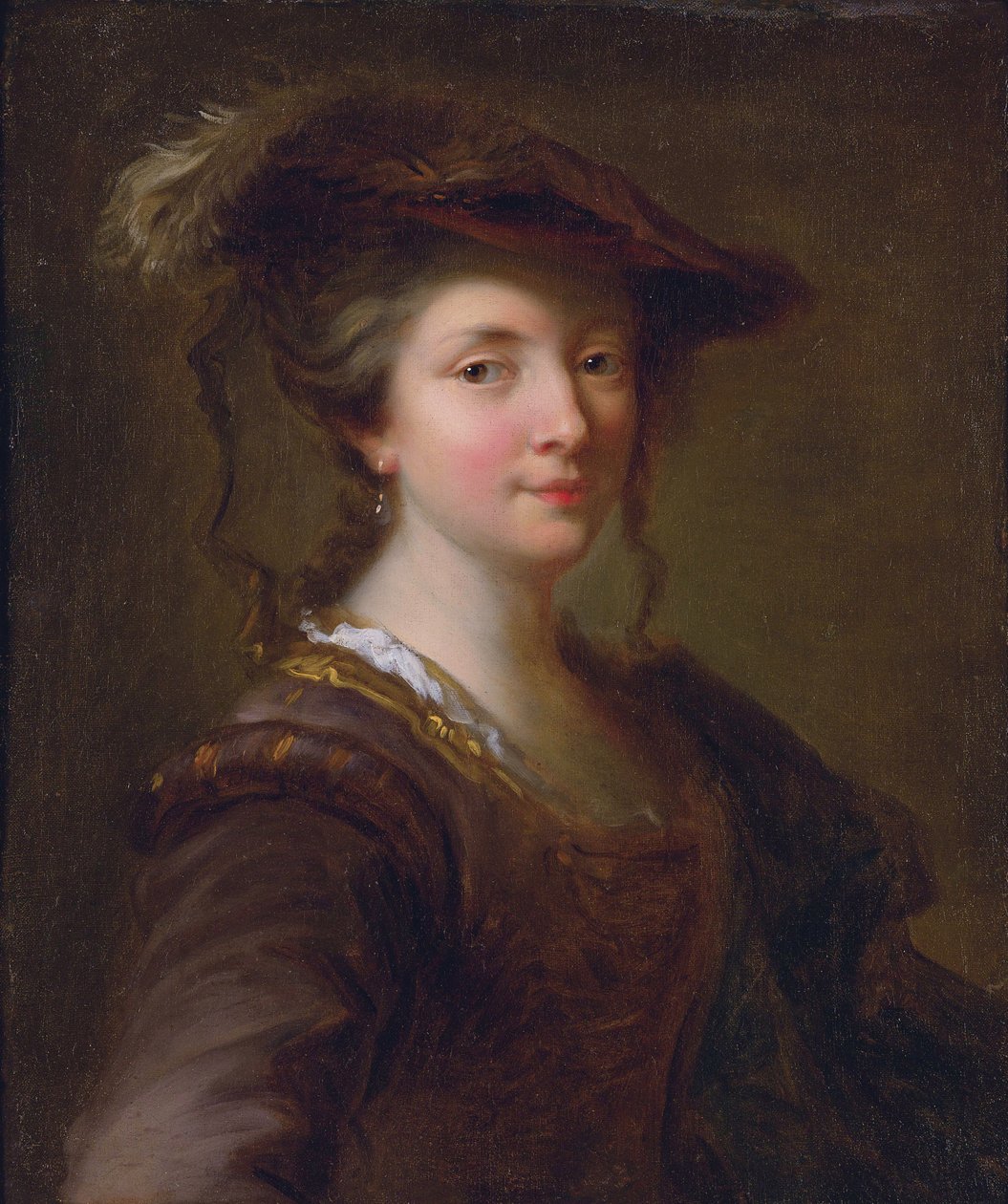 Portræt af en dame, siges at være Louise Julie de Nesle, Comtesse de Mailly af Jean Alexis Grimou