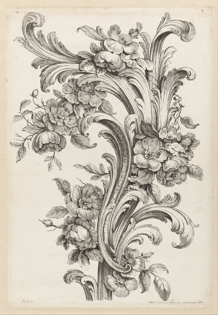 Blomster- og Acanthus Leaf Design af Alexis Peyrotte