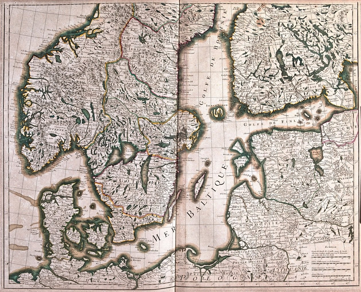 Norge, Danmark, Finland og Østersøen - af A af Alexis Hubert Jaillot