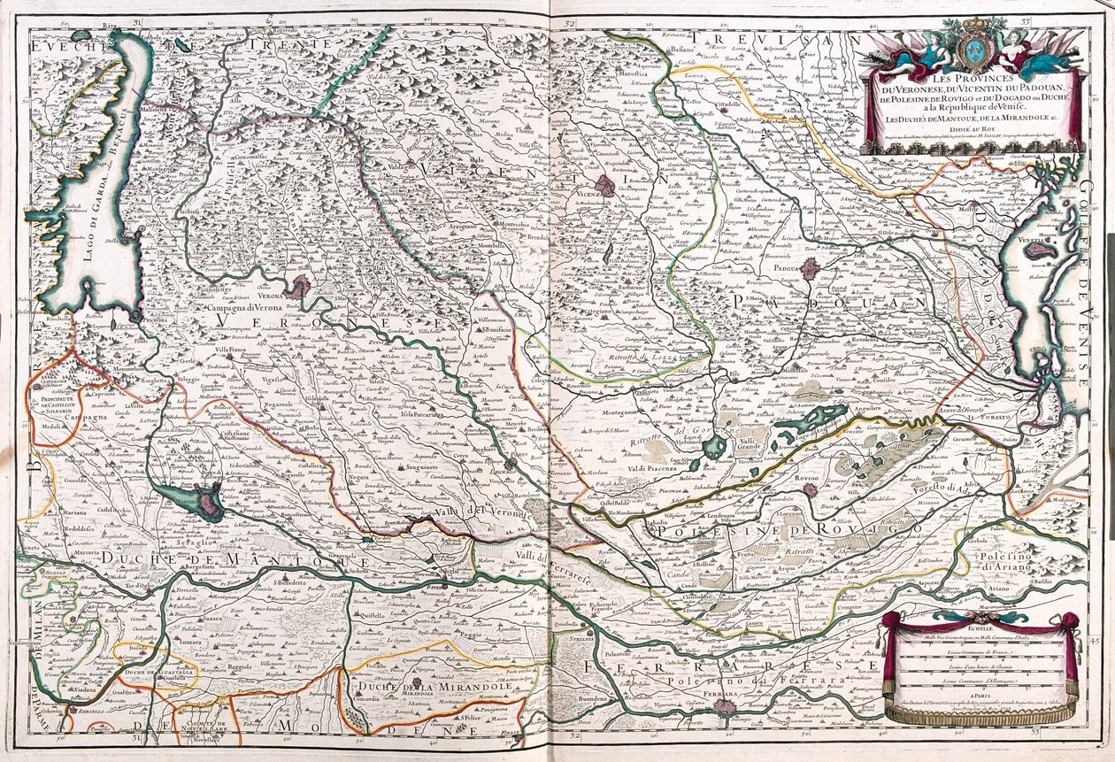 Verona, Vicenza, Padua, Polesine og Rovigo, Italien - af A af Alexis Hubert Jaillot