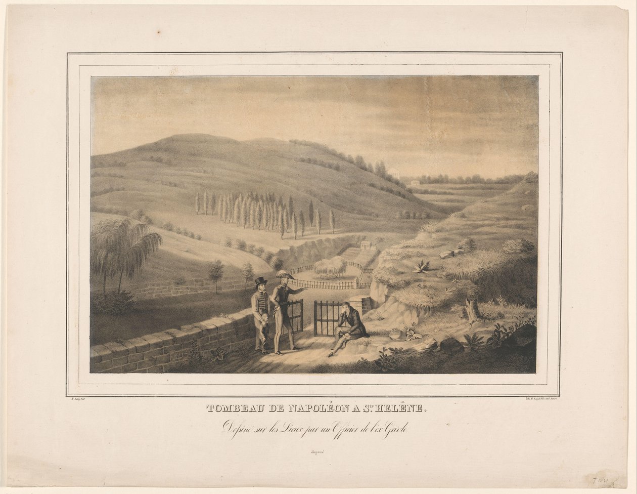 Graf van Napoleon op Sint-Helena Napoleons grav ved Ste. Helena (titel på objekt) af Alexis Bafcop