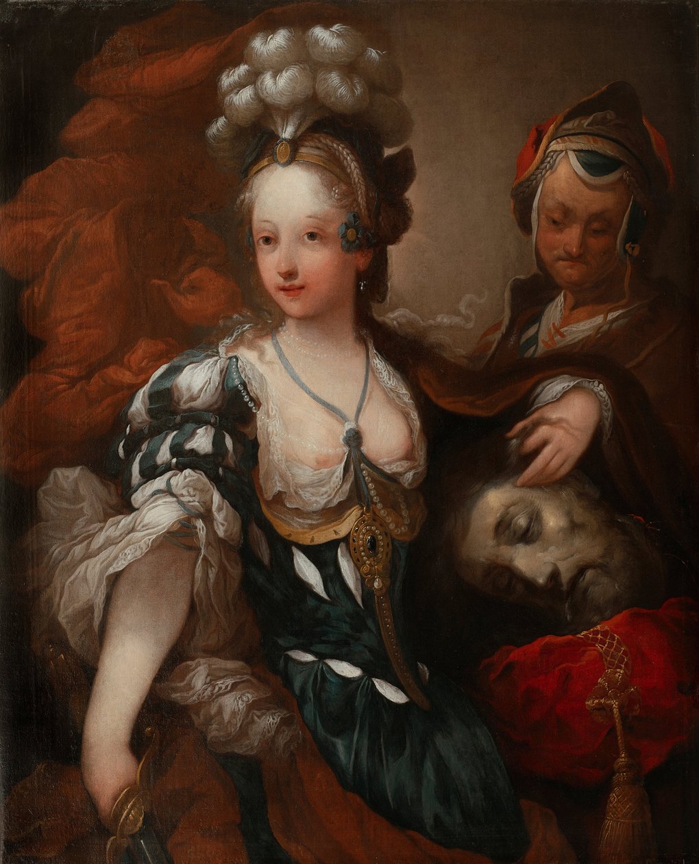 Judith med hovedet af Holofernes, midten af det 18. århundrede. af Alexis Grimou