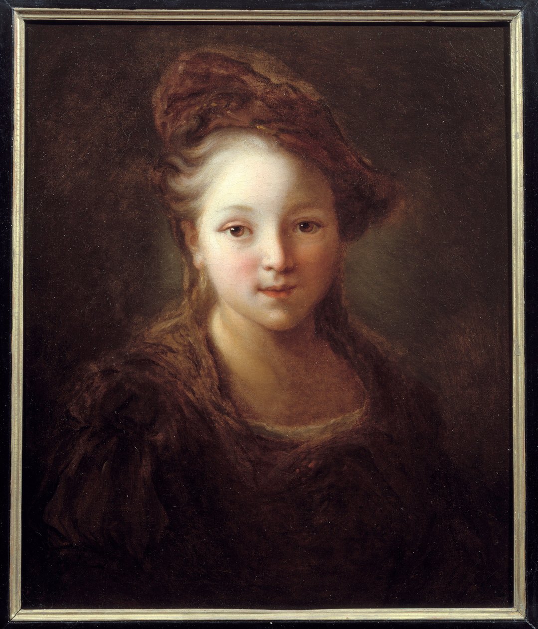 Portræt af en ung pige. Maleri af Alexis Grimou (1680-1740), ca. 1720. Amiens, Musee De Picardie - Portræt af en ung pige. Maleri af Jean Alexis Grimou (1680-1740), cirka 1720. Picardie Museum, Amiens, Frankrig af Alexis Grimoux