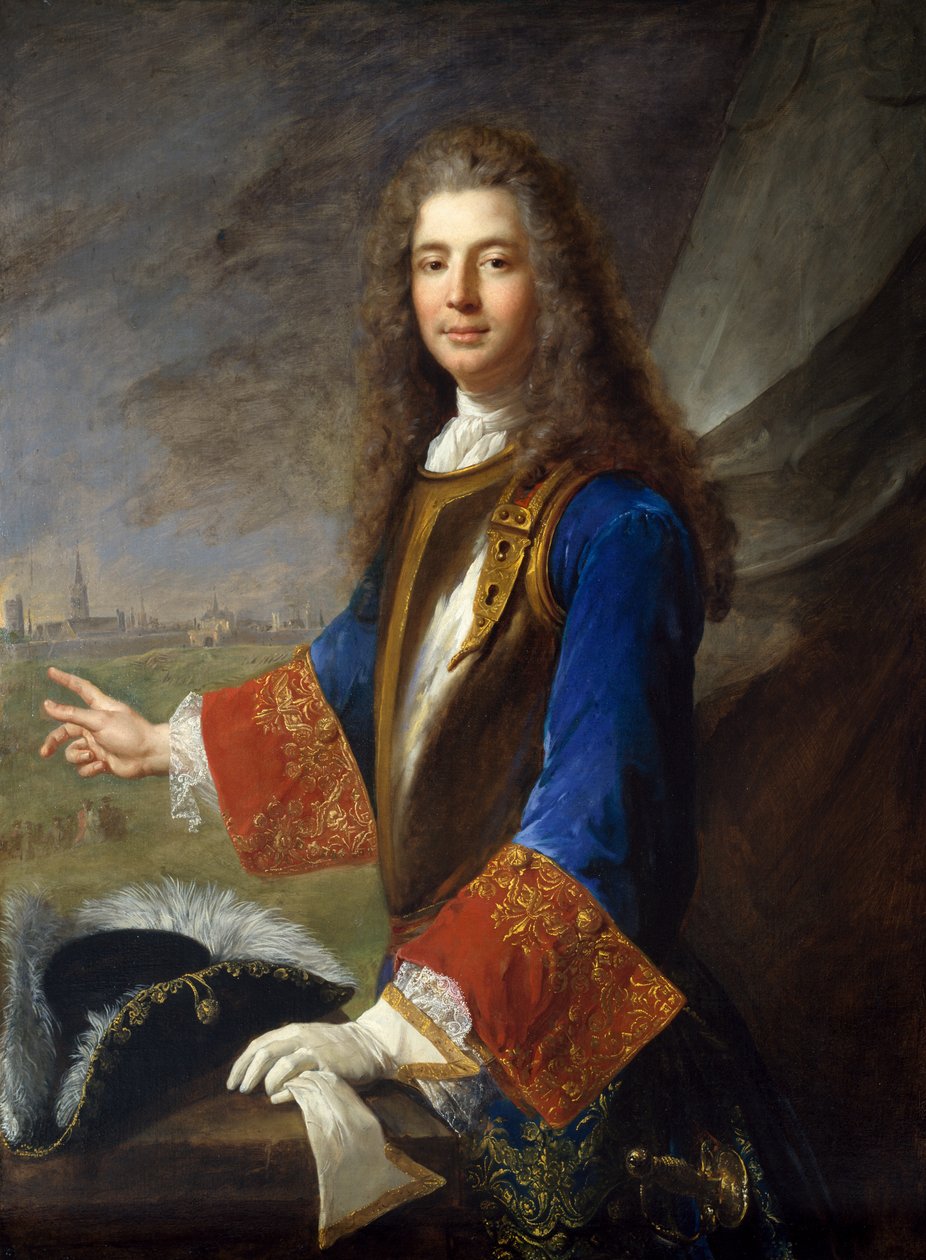 Charles Francois Marie de Custine, Ridder af Wiltz, c.1714 af Alexis Simon Belle