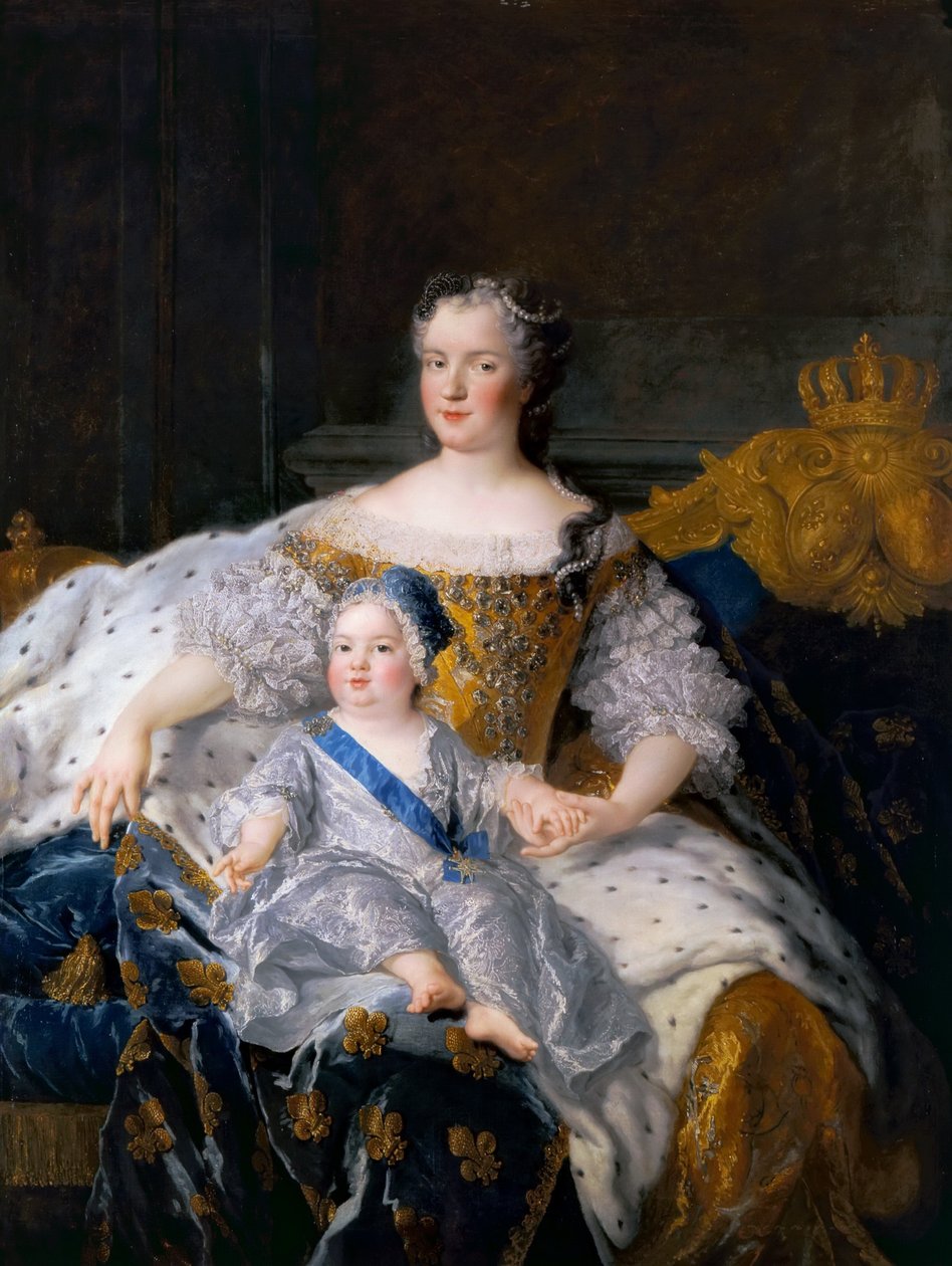 Marie Leszczynska med Louis, Dauphin fra Frankrig af Alexis Simon Belle