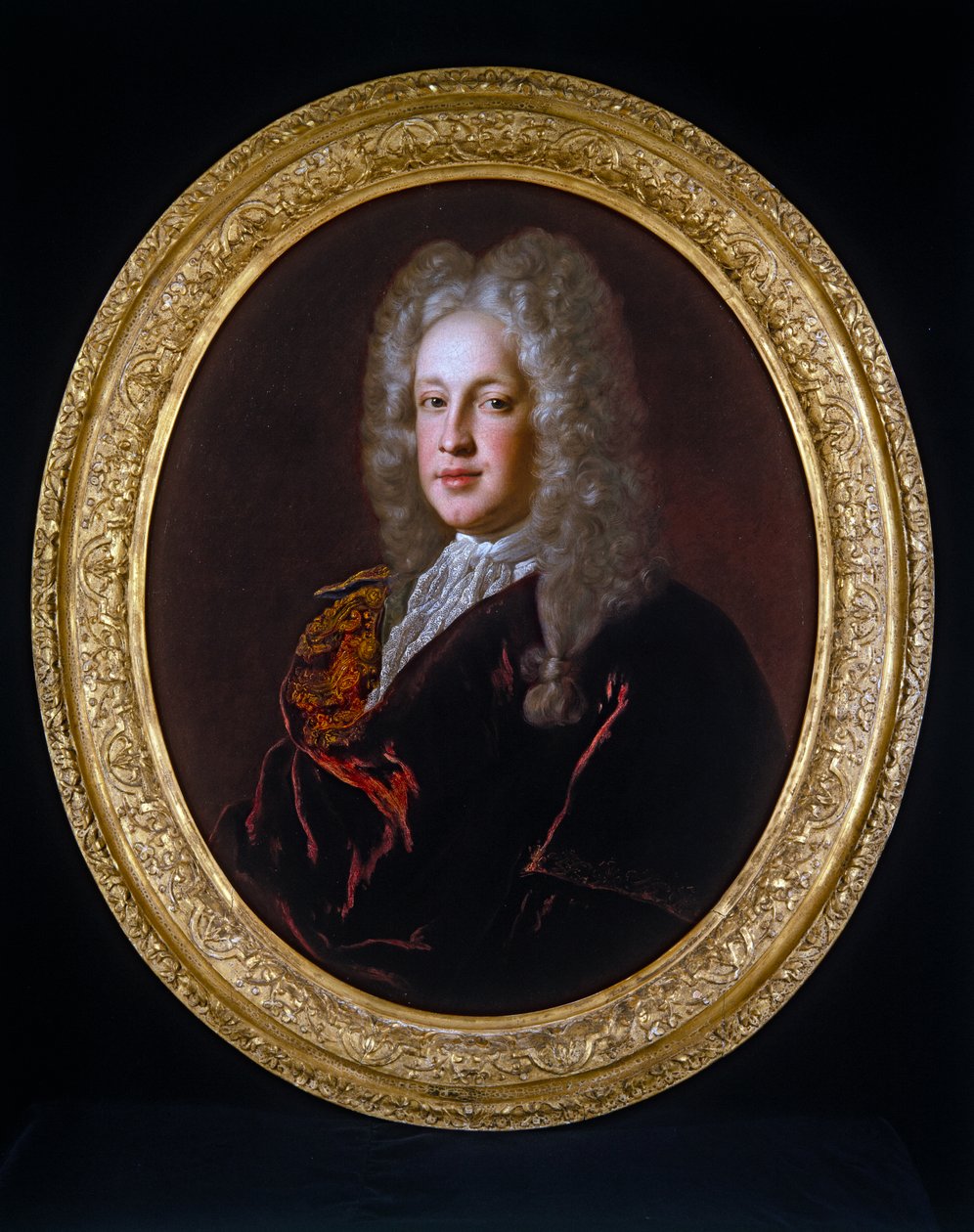 Portræt af en gentleman (på lærred, oval) af Alexis Simon Belle
