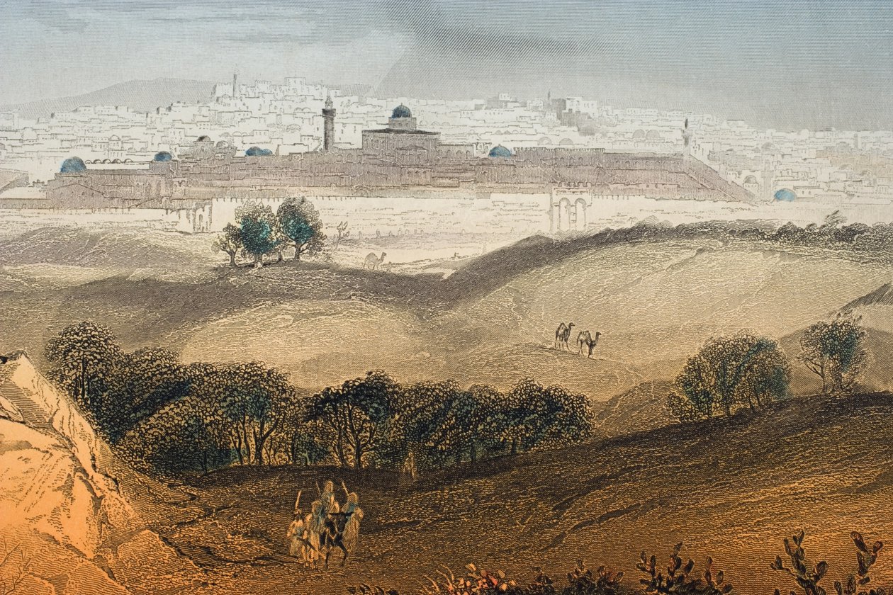 Jerusalem, indgraveret af Albert Henry Payne (1812-1902) frontispice til 