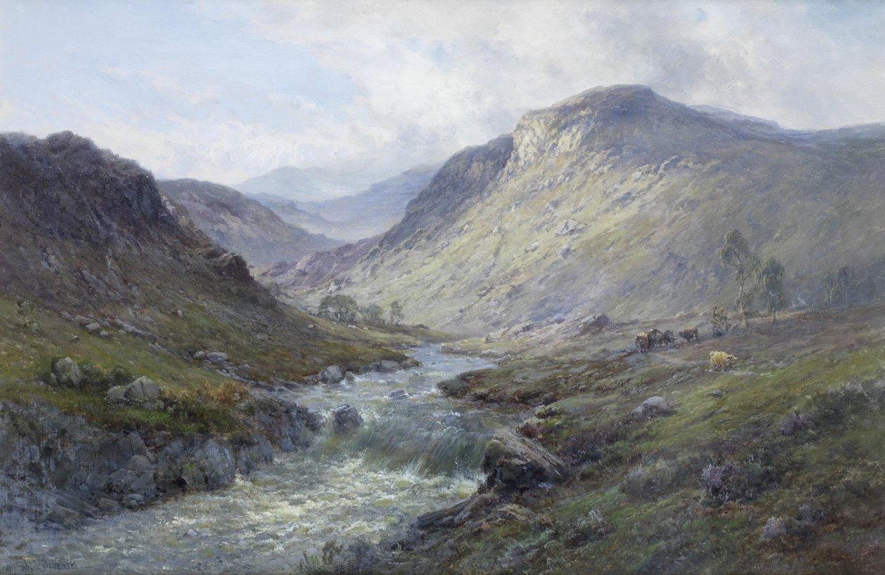 Perthshire -floden eller i nærheden af Callander af Alfred de Breanski