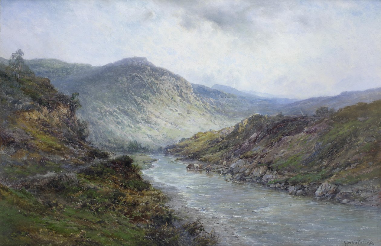 Perthshire -floden eller i nærheden af Callander af Alfred de Breanski