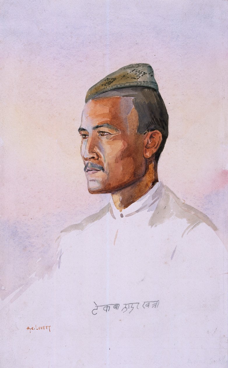 En Khas Gurkha, af de 9. Gurkha Rifles, illustration til 