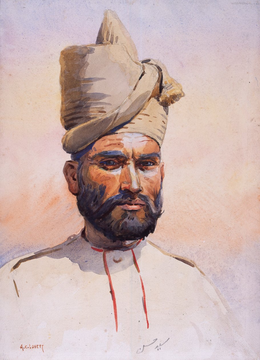 Soldat fra den 26. Punjabis Malikdin Khel (Afridi), illustration til 