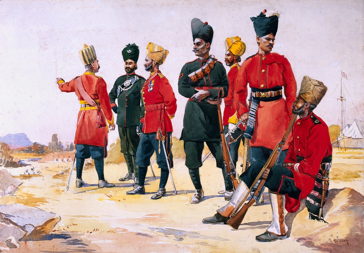 Soldat of the Rajputana Infantry, illustration fra 