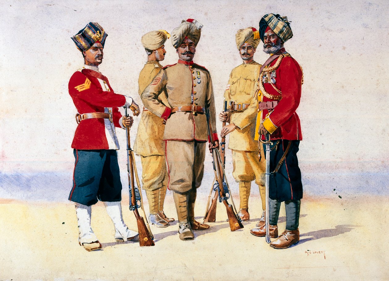 Soldiers of Various Regiments, illustration til 
