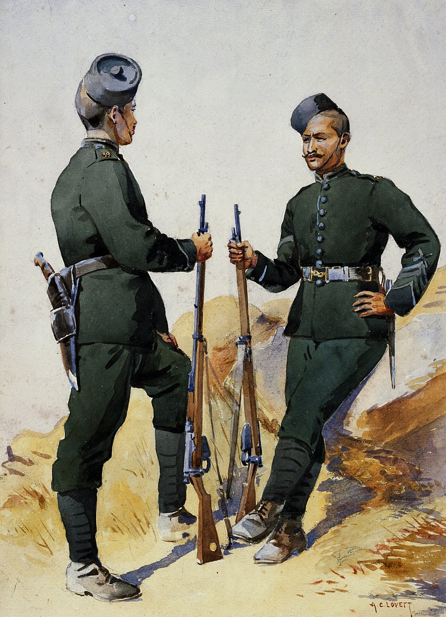 Soldiers of the 39th Garwhal Rifles, Garwhalis, illustration til 